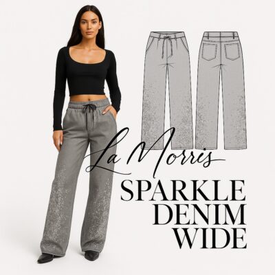 Sparkle Denim Wide